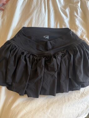 Aerie Black Pleated Athletic Tennis Skirt